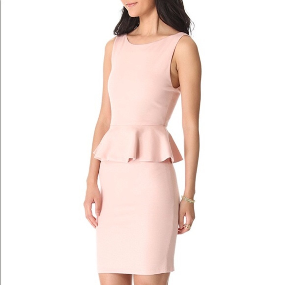 Alice + Olivia Pink Peplum Dress